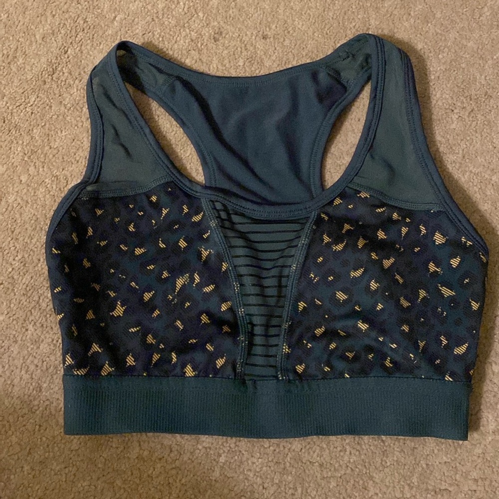 Zyia Bomber Bra RC Sports Bra Teal Leopard Size XS